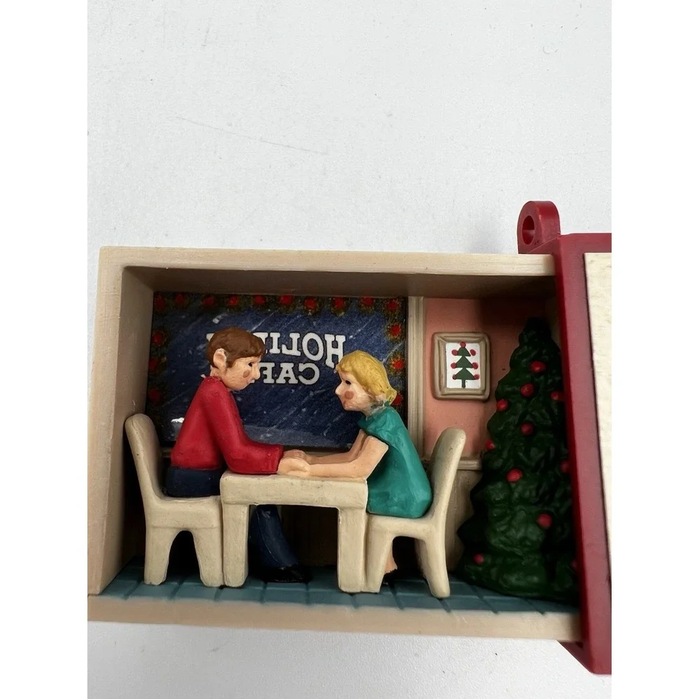 Vintage 1991 Hallmark Keepsake Christmas Ornament Matchbox Memories Holiday Cafe